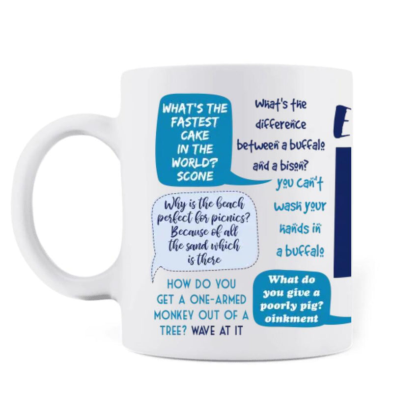 Personalized Dad Coffee Mug - Gift Idea For Father's Day - Emergency Dad Jokes