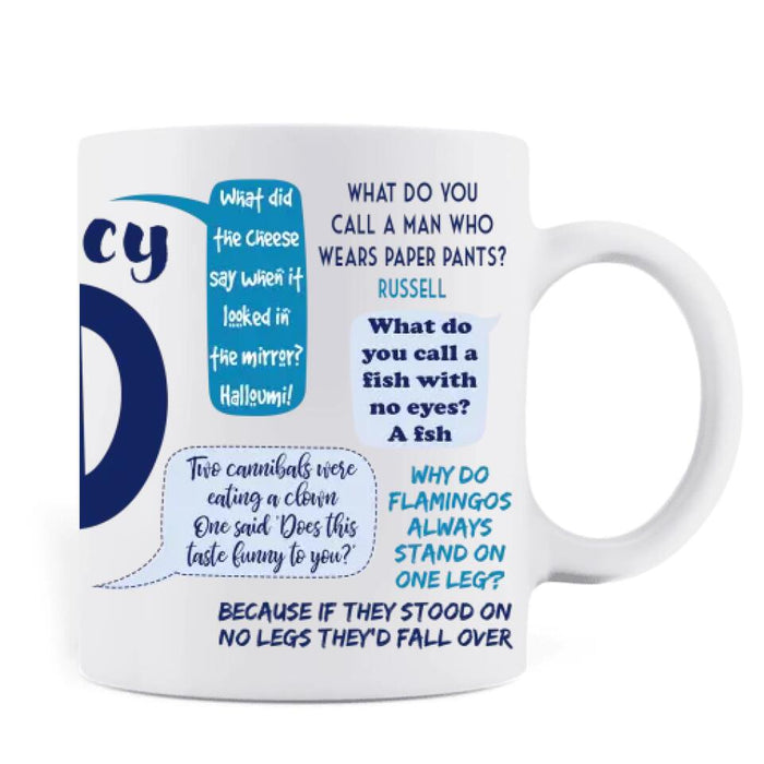 Custom Personalized Dad Coffee Mug - Gift Idea For Father's Day - Emergency Dad Jokes