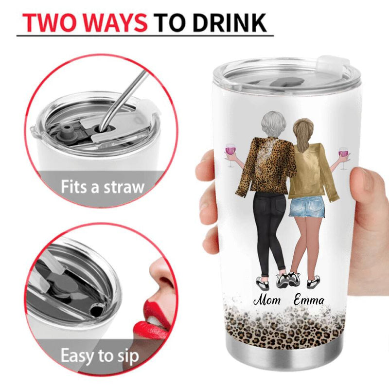 Personalized Mother & Daughter Tumbler - Gift Idea For Mother's Day From Daughter - I Always Thought My Mom Was Crazy And Now I Realize It Was Me