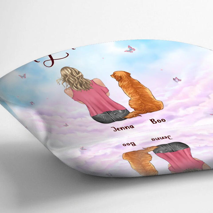 Personalized Dog Mom Pillow Cover/Quilt/Fleece Blanket - Up to 5 Dogs - Mother's Day Gift Idea For Dog Lovers - Proud Rescue Dog Mom