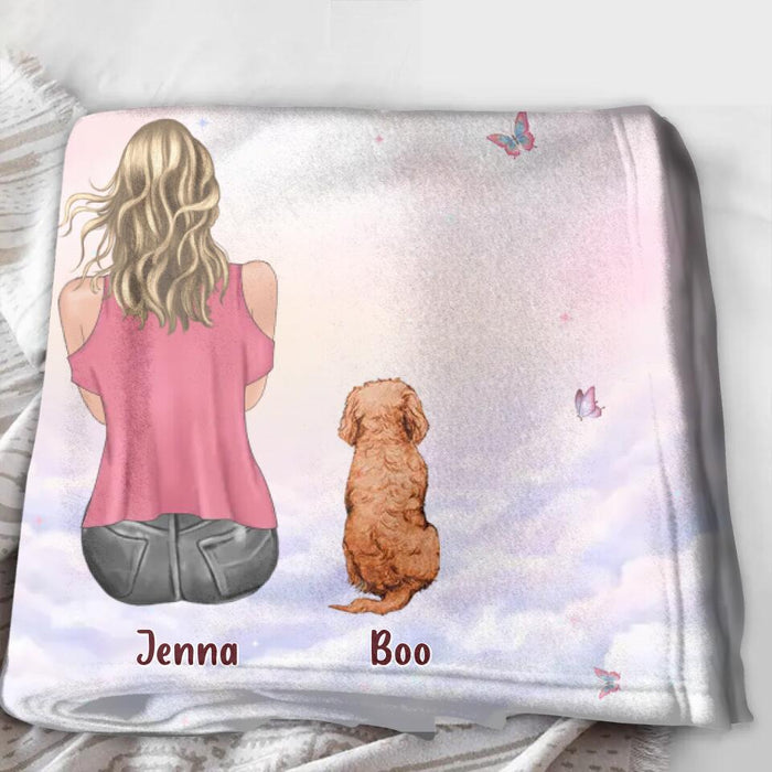 Personalized Dog Mom Pillow Cover/Quilt/Fleece Blanket - Up to 5 Dogs - Mother's Day Gift Idea For Dog Lovers - Proud Rescue Dog Mom
