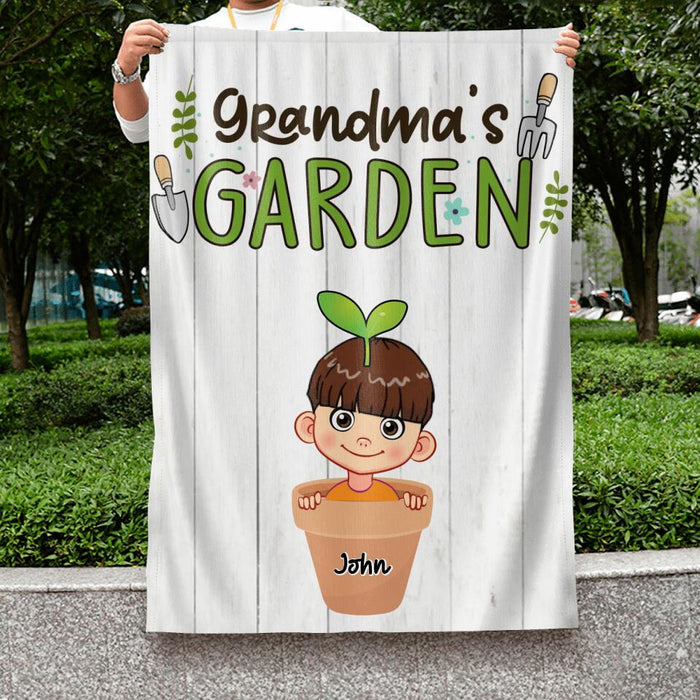 Custom Personalized Grandma's Garden Flag Sign - Gift Idea For Grandma/ Mother's Day Gift - Up to 10 Kids
