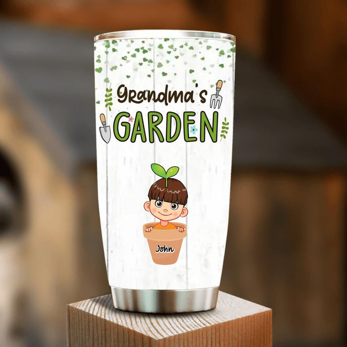 Custom Personalized Grandma's Garden Tumbler - Gift Idea For Grandma/ Mother's Day Gift - Up to 10 Kids
