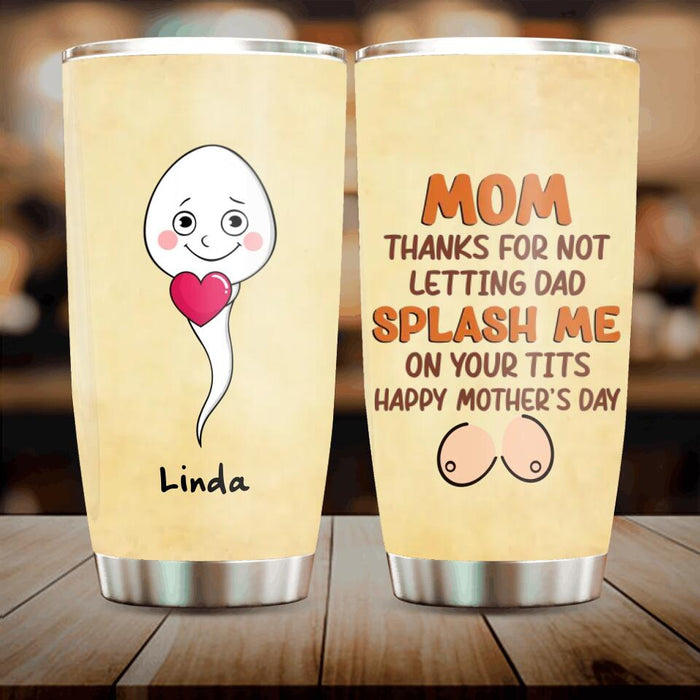 Custom Personalized Sperms Tumbler - Gift Idea From Kids - Upto 6 Sperms