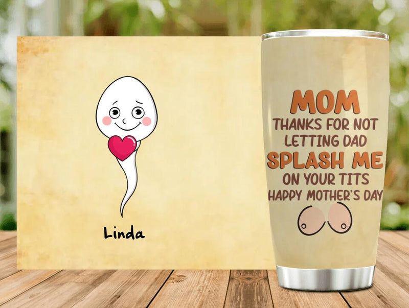 Personalized Sperms Tumbler - Gift Idea From Kids - Up to 6 Sperms