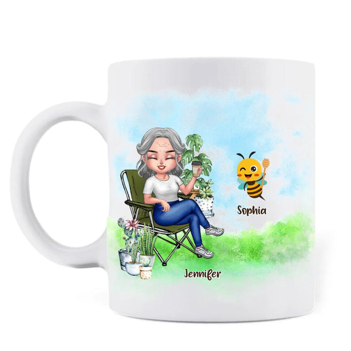 Custom Personalized Grandma Coffee Mug - Gift Idea For Grandma/ Mother's Day Gift Idea - Grandma's Reasons To Bee Happy