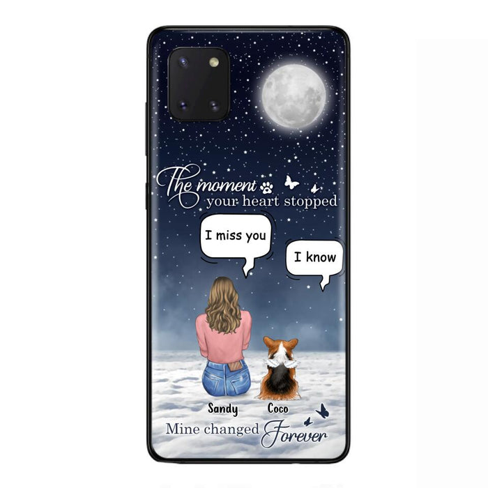 Custom Personalized Memorial Pet Phone Case -  Memorial Gift Idea For Dog Owners/Mother's Day - The Moment Your Heart Stopped Mine Changed Forever  - Case for iPhone/Samsung