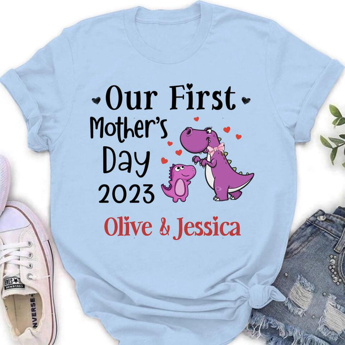 Custom Personalized First's Mother Day Baby Onesie/T-Shirt - Gift Idea for Baby/Mother's Day - Our First Mother's Day 2023