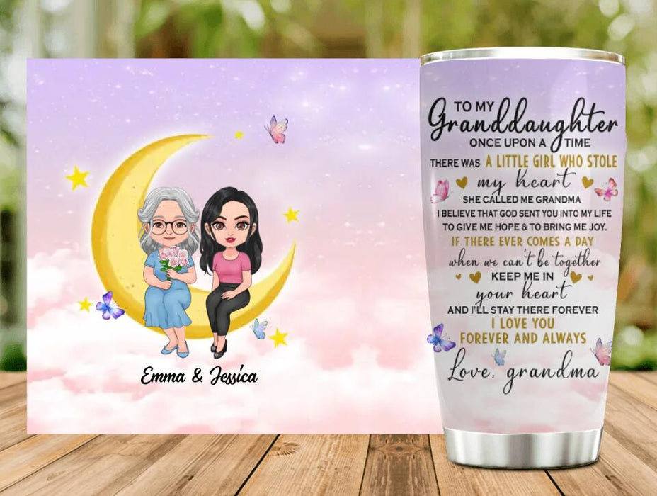 Custom Personalized To My Granddaughter Tumbler - Best Gift Idea For Granddaughter - There Was A Girl Who Stole My Heart