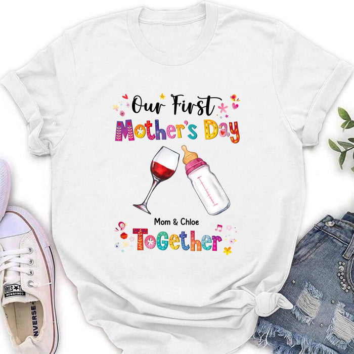 Custom Personalized Onesie/ T-shirt - Gift Idea For Mother's Day - Our First Mother's Day Together