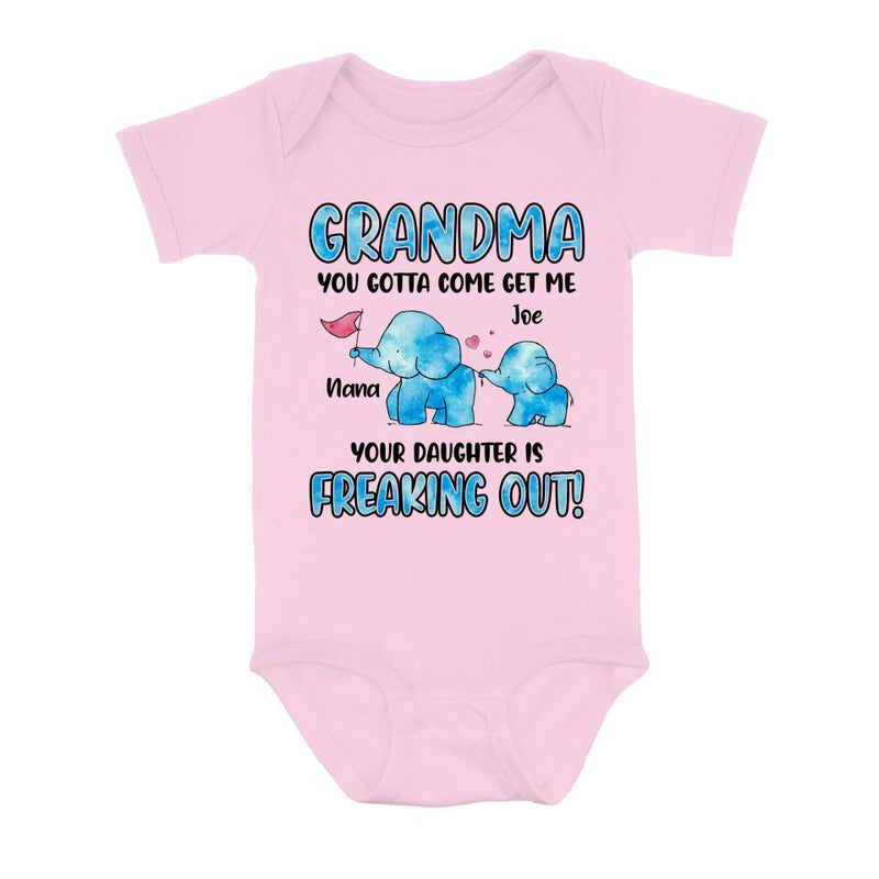 Personalized Mother's Day Baby Onesie - Gift Idea For Mother's Day/Baby - Grandma You Gotta Come Get Me
