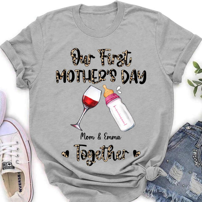 Custom Personalized Baby Onesie/T-Shirt - Mother's Day Gift Idea For Baby/Mom - Our First Mother's Day Together