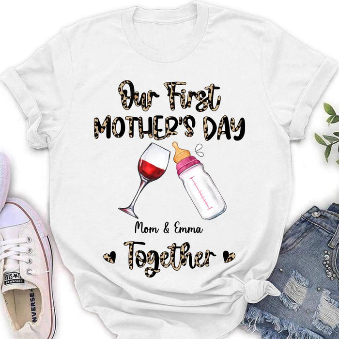 Custom Personalized Baby Onesie/T-Shirt - Mother's Day Gift Idea For Baby/Mom - Our First Mother's Day Together