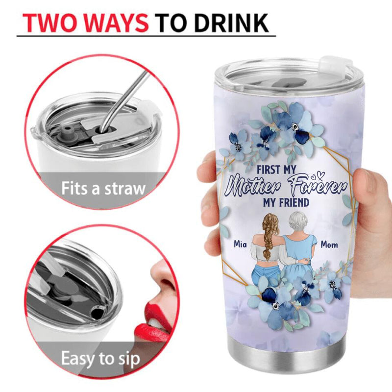 Personalized Dear Mom Tumbler - Mother With Up to 4 Daughters - Gift Idea For Mother's Day From Daughter - For All The Times That I Forgot To Thank You