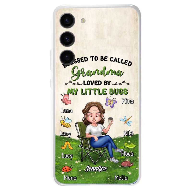 Custom Personalized Grandma Phone Case - Upto 8 Bugs - Gift Idea For Mother's Day/Garden Lovers - Blessed To Be Called Grandma Loved By My Little Bugs - Case For iPhone & Samsung