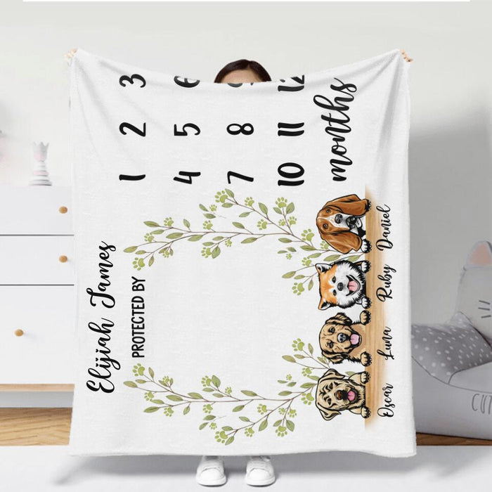Custom Personalized Pets Kid Fleece Blanket - Gift Idea For Baby/Dog/Cat Lovers