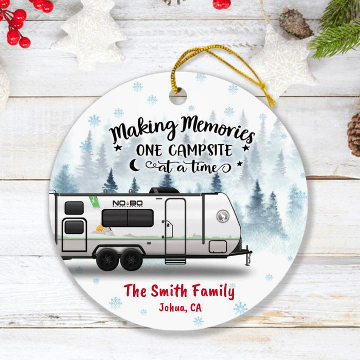 Custom Personalized RVs Camping Ornament - Best Gift For Camping Lover - Making Memories One Campsite At A Time