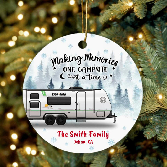 Custom Personalized RVs Camping Ornament - Best Gift For Camping Lover - Making Memories One Campsite At A Time