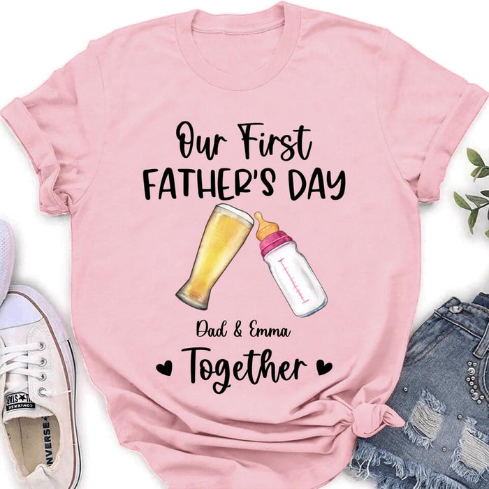 Custom Personalized Baby Onesie/T-Shirt - Father's Day Gift Idea For Baby/Dad - Our First Father's Day Together