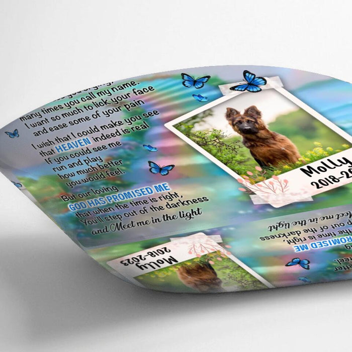 Custom Personalized Memorial Dog Pillow Cover/Fleece Blanket - Upload Photo - Memorial Gift Idea For Dog Lovers - You'll Meet Me In The Light