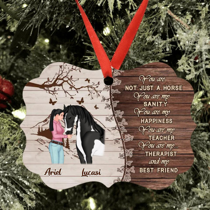 Custom Personalized Horse Ornament - Upto 5 Horses - Christmas Gift Idea For Horse Lovers - You Are Not Just A Horse