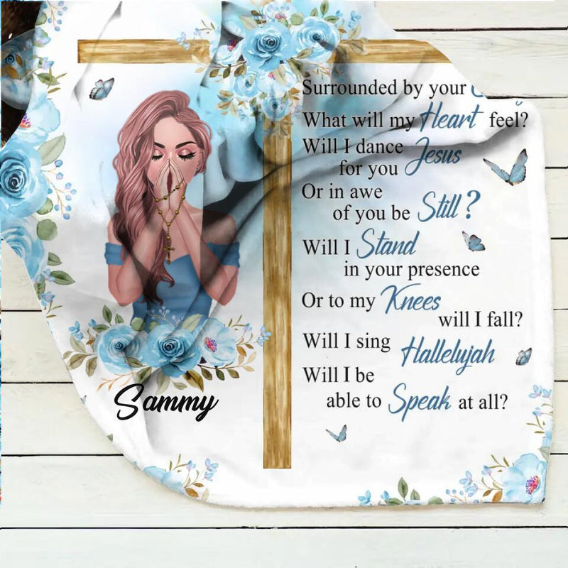 Personalized Jesus Girl Fleece Throw Blanket/Quilt - Mother's Day Gift Idea - I Can Only Imagine