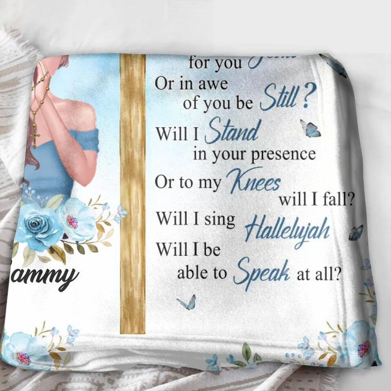 Personalized Jesus Girl Fleece Throw Blanket/Quilt - Mother's Day Gift Idea - I Can Only Imagine