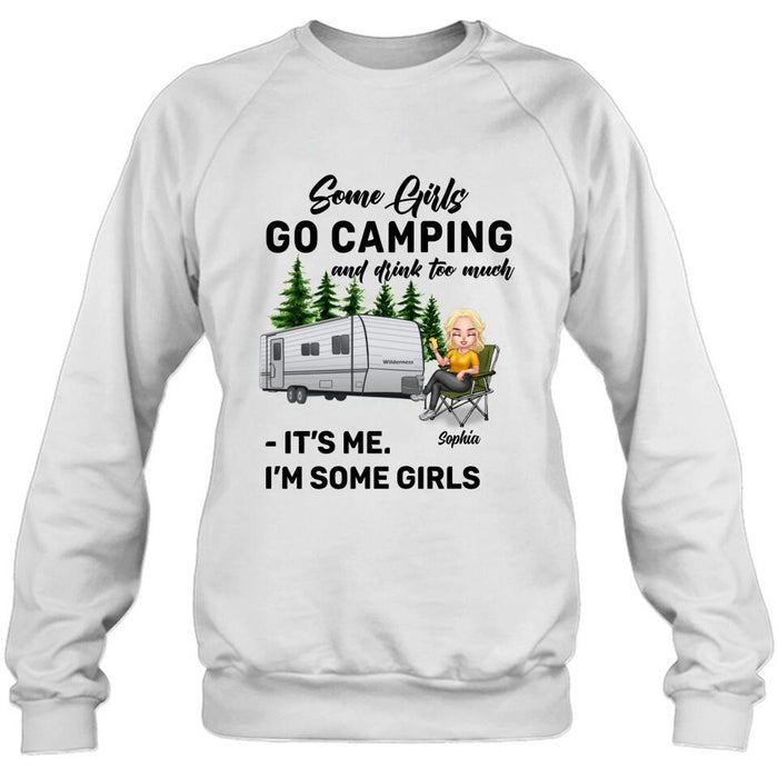 Custom Personalized Camping Lady Shirt/ Pullover Hoodie - Woman/ Couple - Gift Idea For Camping Lover