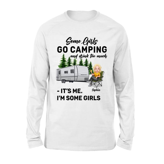 Custom Personalized Camping Lady Shirt/ Pullover Hoodie - Woman/ Couple - Gift Idea For Camping Lover