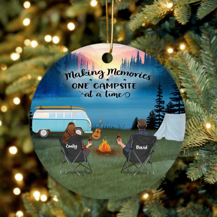 Custom Personalized Camping Ornament - Full Option - Gift For Camping Lovers - Making Memories One Campsite At A Time