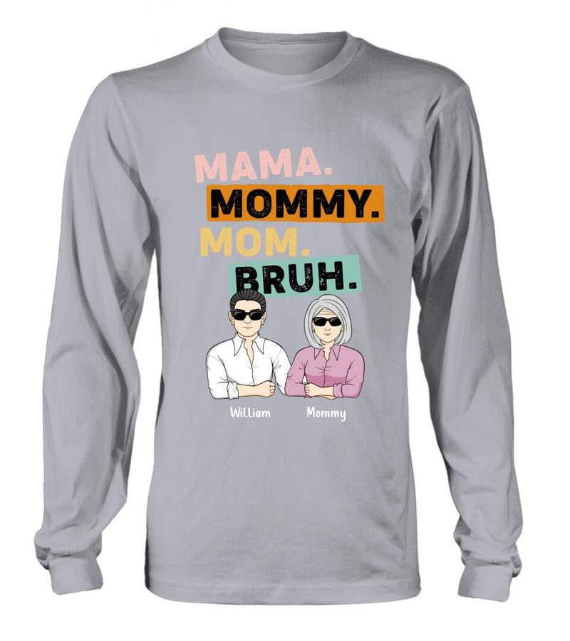 Personalized Mama Shirt - Up to 4 Children - Mother's Day Gift Idea From Sons - Mama Mommy Mom Bruh