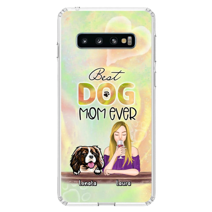 Custom Personalized Pet Mom Phone Case - Gift Idea For Dog/Cat Lovers/Pet Mom - Upto 4 Dogs/Cats - Best Dog Mom Ever - Case For iPhone/Samsung