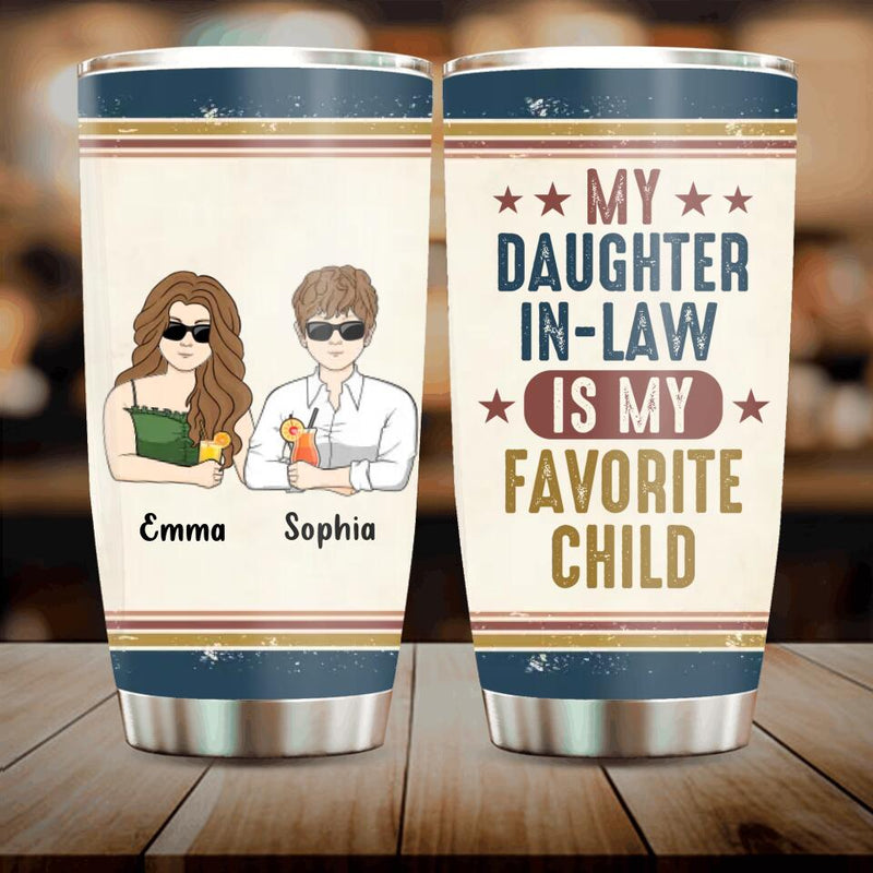 Personalized Mother Tumbler - Mother's Day Gift Idea - My Daughter-In-Law Is My Favorite Child