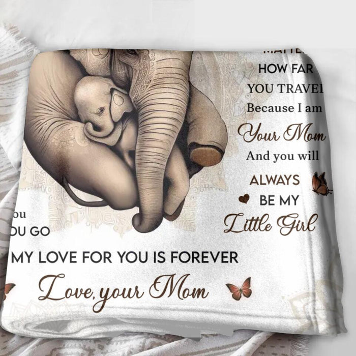 Custom Personalized To My Daughter Quilt/Single Layer Fleece Blanket - Gift Idea for Daughter/Mother's Day - Every Day That You Are Not With Me I Think About You