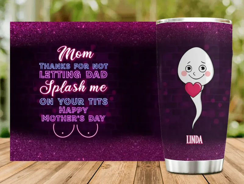 Personalized Sperms Tumbler - Best Gift Idea For Mom - Up to 6 Sperms