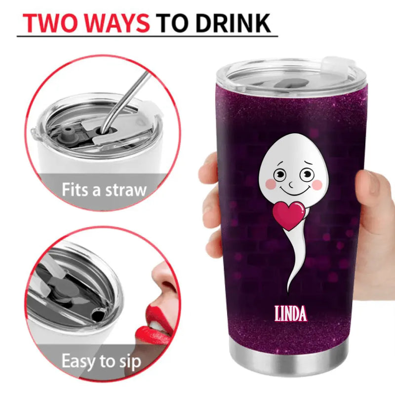 Personalized Sperms Tumbler - Best Gift Idea For Mom - Up to 6 Sperms