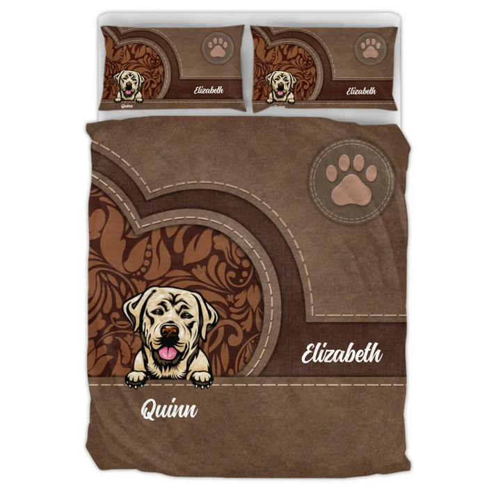 Custom Personalized Pet Quilt Bed Set - Upto 7 Dogs/Cats - Mother's Day/Father's Day Gift for Dog/Cat Lovers
