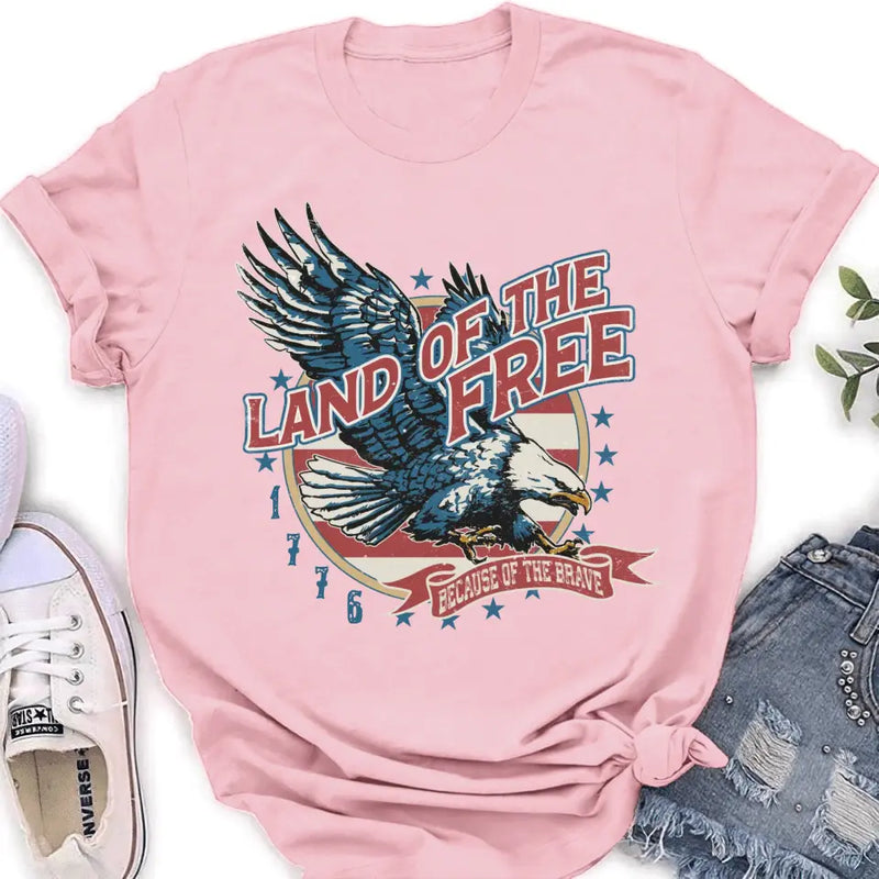 Personalized Veteran Shirt - Father's Day Gift Idea For Veteran - Land Of The Free Because Of The Brave