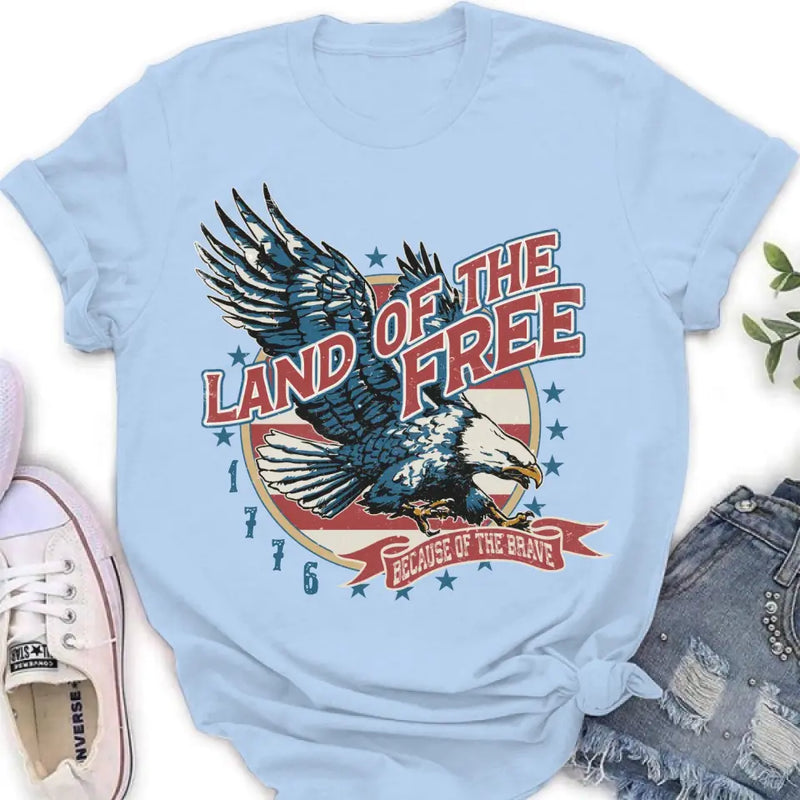 Personalized Veteran Shirt - Father's Day Gift Idea For Veteran - Land Of The Free Because Of The Brave