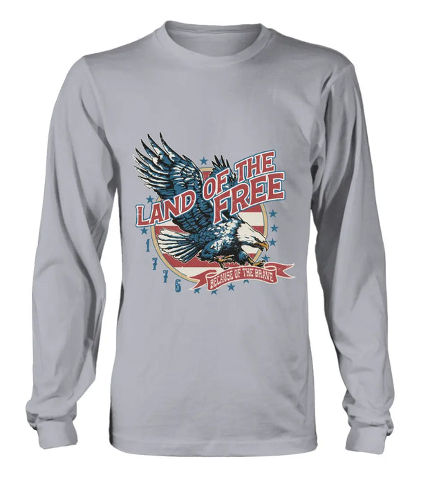Custom Personalized Veteran Shirt - Father's Day Gift Idea For Veteran - Land Of The Free Because Of The Brave