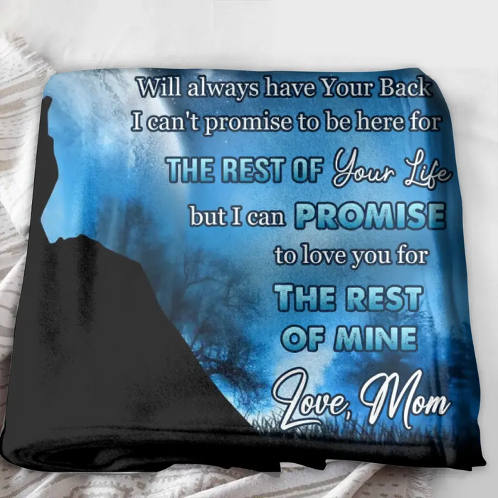 To My Son Single Layer Fleece/ Quilt - Gift Idea From Mom/ Dad To Son, Birthday Gift - Never Forget That I Love You