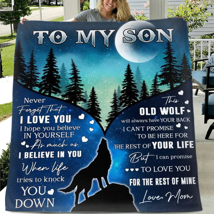 To My Son Single Layer Fleece/ Quilt - Gift Idea From Mom/ Dad To Son, Birthday Gift - I Can Promise To Love You For The Rest Of Mine