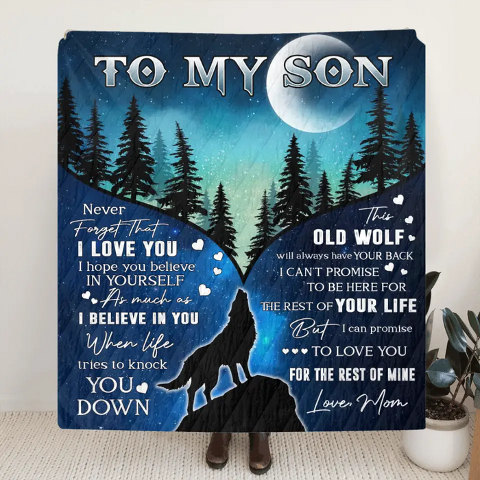 To My Son Single Layer Fleece/ Quilt - Gift Idea From Mom/ Dad To Son, Birthday Gift - I Can Promise To Love You For The Rest Of Mine