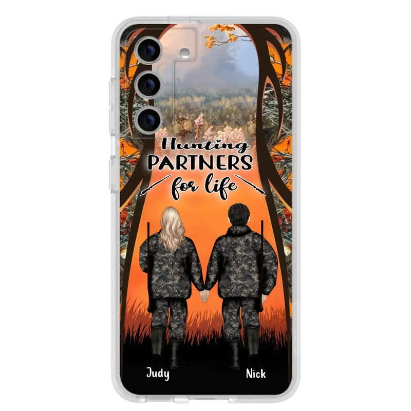 Custom Personalized Hunting Phone Case - Gift Idea For Couple/Hunting Lovers - Hunting Partners For Life - Case for iPhone/Samsung