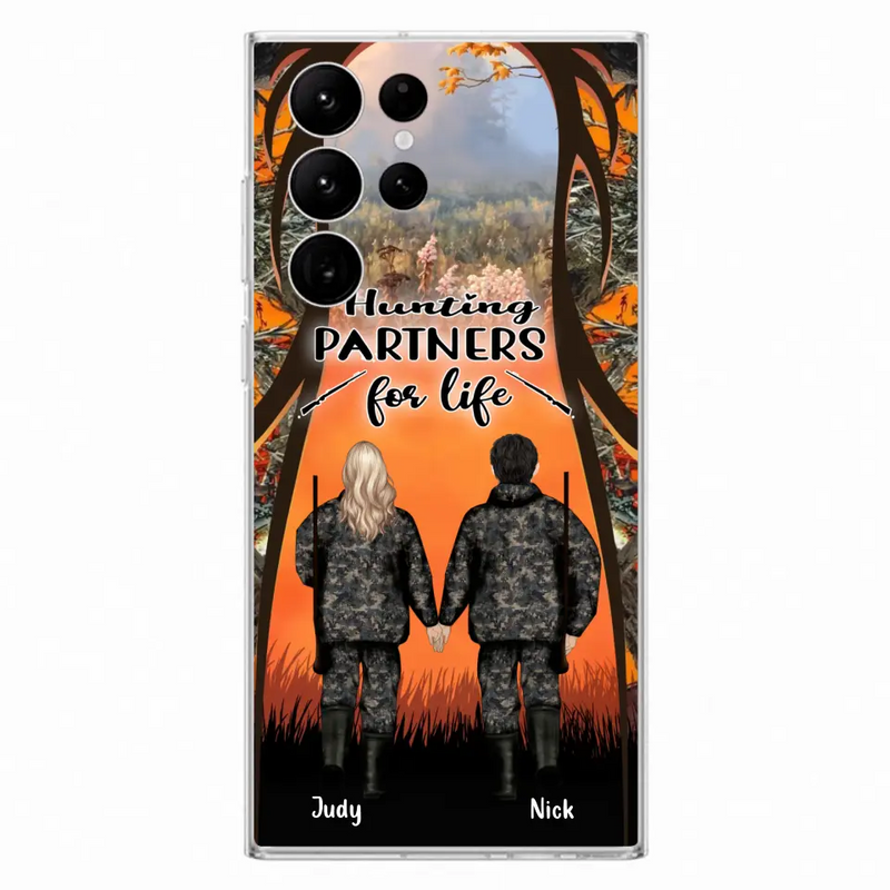 Custom Personalized Hunting Phone Case - Gift Idea For Couple/Hunting Lovers - Hunting Partners For Life - Case for iPhone/Samsung