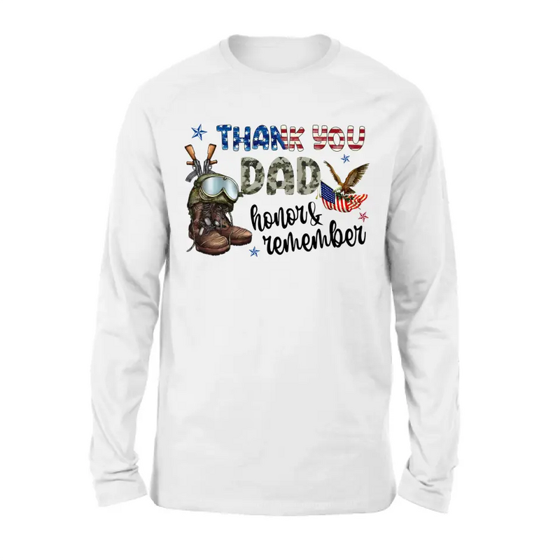 Personalized Memorial Day Shirt/Hoodie - Memorial Gift Idea For Veterans Day/Independence Day - Thank You Honor & Remember