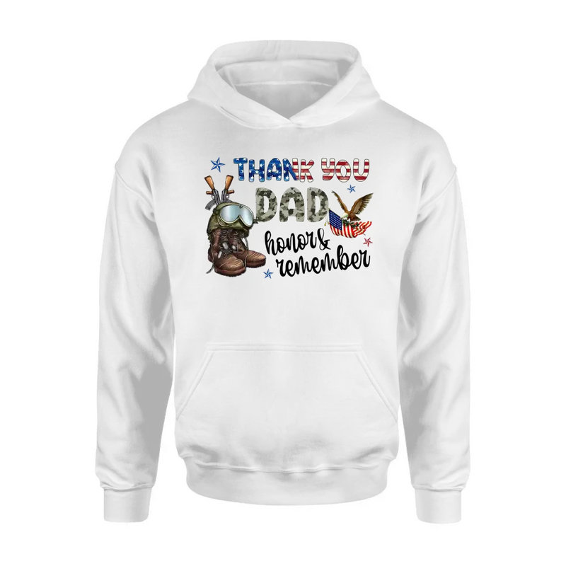 Personalized Memorial Day Shirt/Hoodie - Memorial Gift Idea For Veterans Day/Independence Day - Thank You Honor & Remember