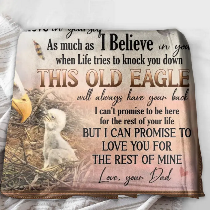 To My Son Single Layer Fleece/ Quilt Blanket - Gift Idea From Mom/ Dad To Son, Birthday Gift - To My Son Never Forget That I Love You