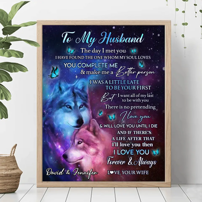 To My Husband Unframed Vertical Poster - Gift Idea From Wife To Husband, Birthday Gift - I Love You Forever & Always
