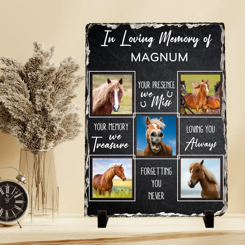 Personalized Memorial Lithograph - Upload Horse Photo - Memorial Gift Idea - They Live In Our Hearts